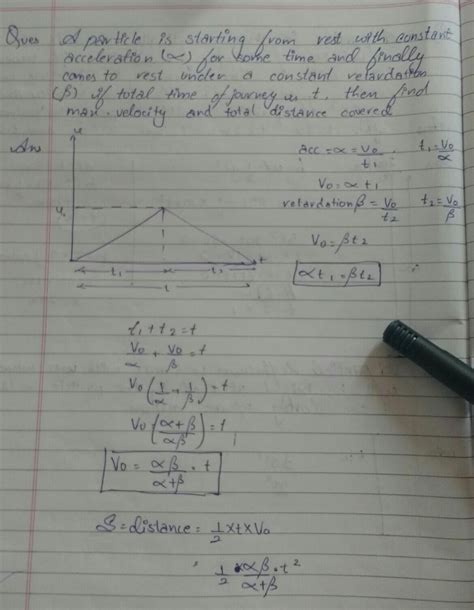 A car accelerates from rest at a constant rate alpha for some time , after which it decelerates ...