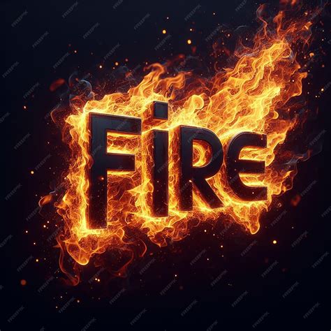 Realistic fire effect in the word Fire Text Effect | Premium AI-generated image
