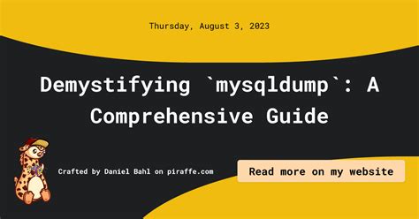 Image result for How to Use Mysqldump in Python