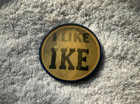 1950s DWIGHT EISENHOWER I LIKE IKE Campaign Pinback Button 2.5 ...