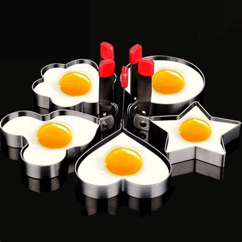 Vnanda 4Packs Egg Ring Molds for Cooking Stainless Steel Ring Mold Egg ...
