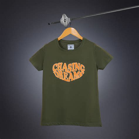 Womens Round Neck Regular Fit Military Green T Shirts – Pitshirts