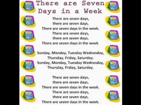 There are Seven Days in a Week (Days of the Week Rhymes & Songs) - YouTube