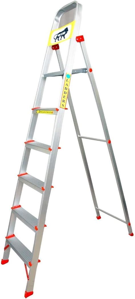 Lepose Light Weight Aluminum Domestic Ladder for Home Offices 5+1 Step ...
