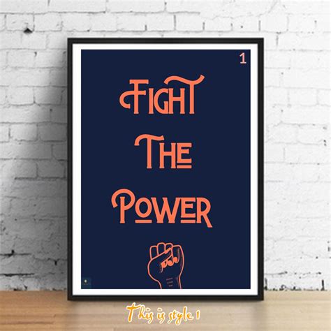 Fight the Power Lyrics Print Public Enemy Inspired Music - Etsy
