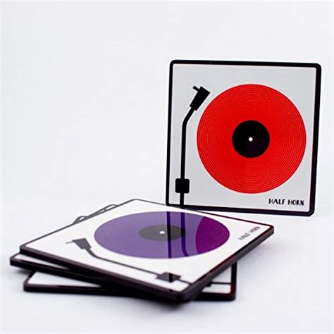 Buy Half Horn Color Vinyl Disks Coaster Set Online at Low Prices in ...