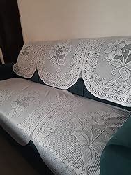 Kuber Industries Self Cotton 7 Piece 5 Seater Sofa Cover with Center ...