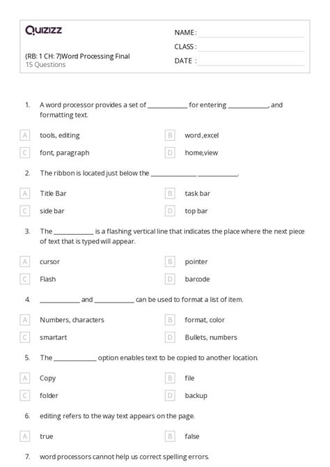 Rezultat imagine pentru Word Processing Class 7