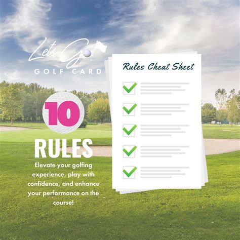 LCCG Rules Cheat Sheet — Let's Go Golf Card