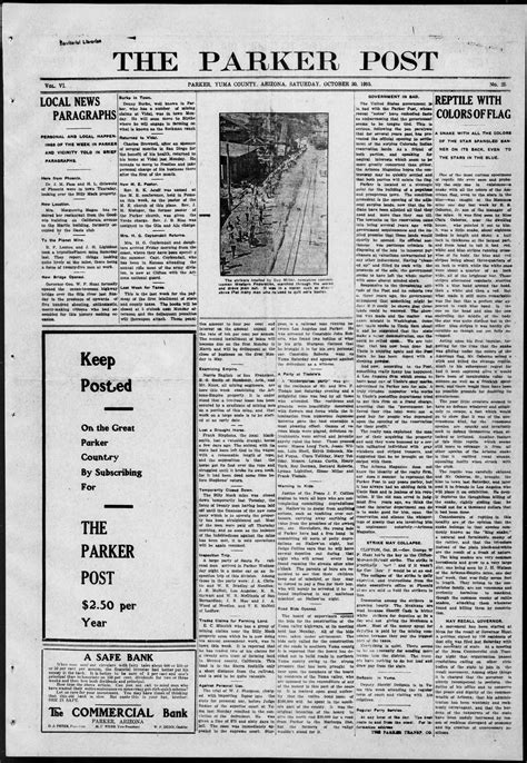 The Parker Post, 1915-10-30 | Arizona Memory Project