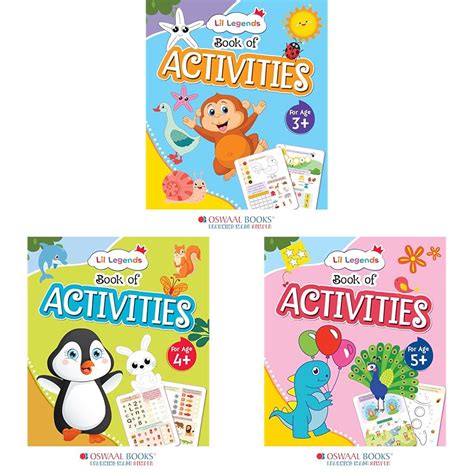 Oswaal Lil Legends Preschool Activity Books (Set of 3 Books) For 3, 4 ...
