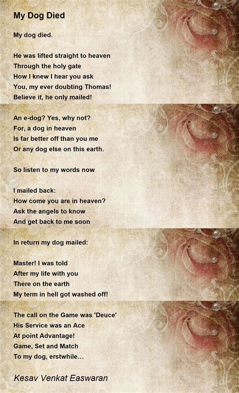Dead Dog Poem