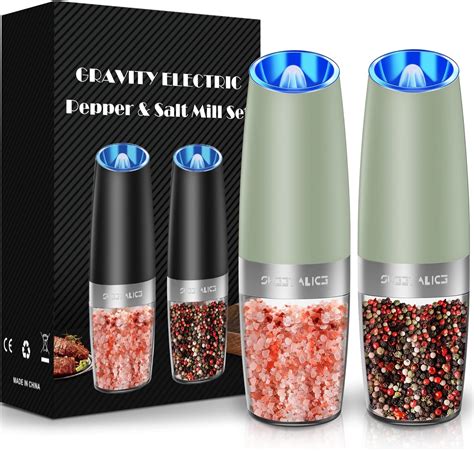 Amazon.com: Sweet Alice Gravity Electric Pepper and Salt Grinder Set ...