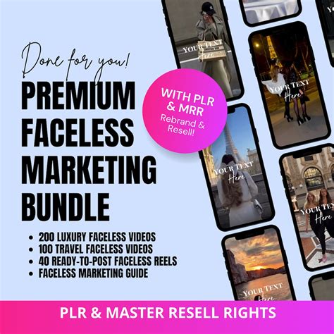 PLR Faceless Marketing Bundle, PLR & MRR Digital Product, Faceless Videos, Faceless Reels ...