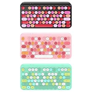 Amazon.in: Buy Lancemates Colorful Waterproof Wireless Keyboard & Mouse ...