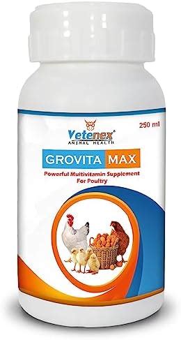 VETENEX Grovita Max - Poultry Multivitamin Supplement, Growth Promoter ...