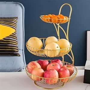 Next In crafts Stainless Steel 3 -Tier Countertop Fruit & Vegetable ...