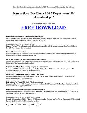 Image result for Filing Form I-912