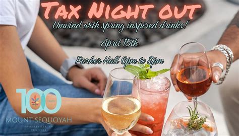 Tax Night Out on the Mountain-Mountain Mixology Nights at Mt. Sequoyah ...