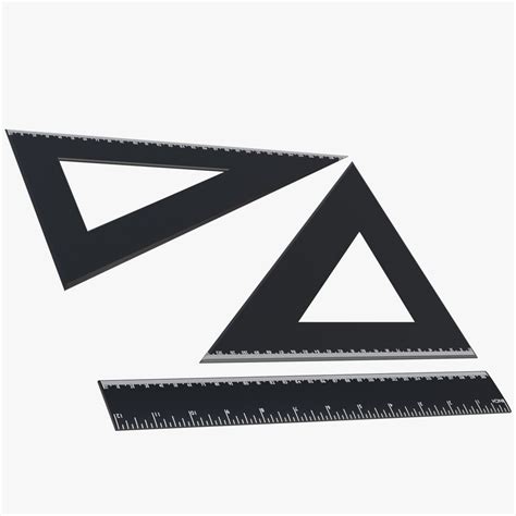 Drafting Ruler and Squares set 3D Model $9 - .unknown .blend .fbx .obj ...