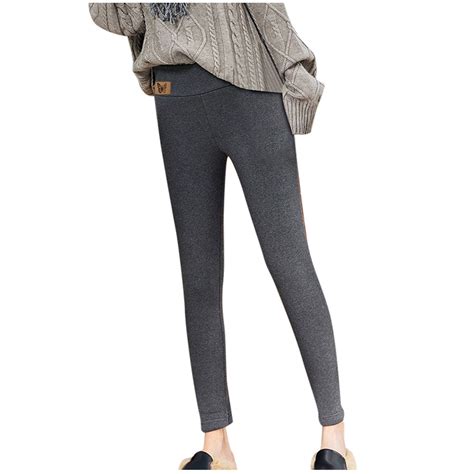 Owordtank Women's Fleece Lined Leggings High Waist Thick Fuzzy Sherpa ...