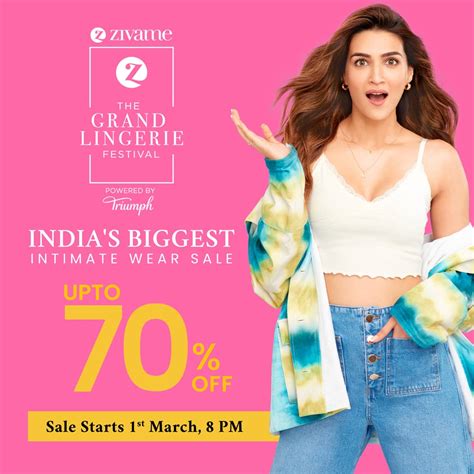 Zivame launches its largest lingerie sale event of the year with Kriti ...