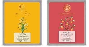 Forest Essentials Luxury Sugar Soap Sandalwood & Turmeric 125g & Forest ...