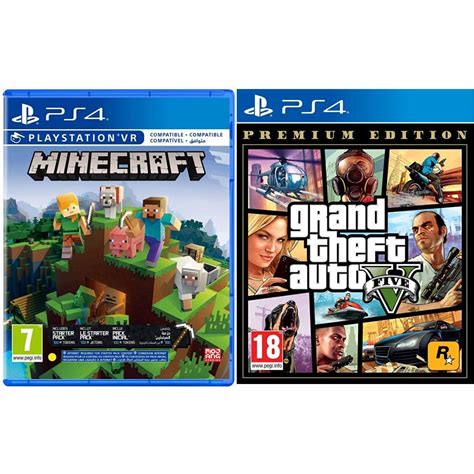 Buy PS4 Minecraft Starter Collection (PS4)+Grand Theft Auto PS4 Online ...