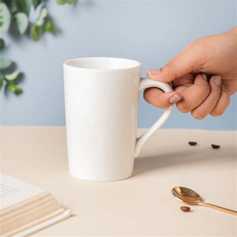 Ivory White Glossy Mug 350 ml Online - Premium Coffee Mug | Nestasia