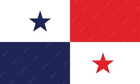 Premium Vector | The official flag of panama the panamanian flag ...
