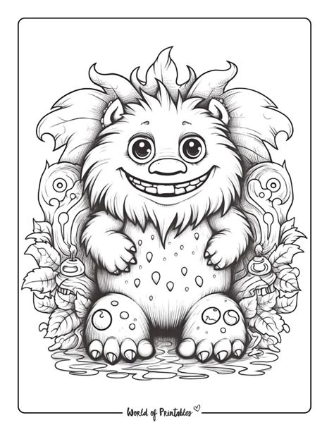 Monster Coloring Pages - World of Printables