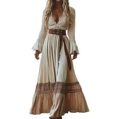TACSTRUN Womens Western Cowgirl Dress 70s Vintage Elegant India | Ubuy