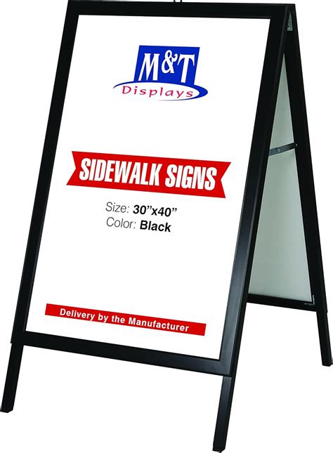 Buy M&T Displays 30×40 Slide-in A Frame Poster Display Double Sided ...