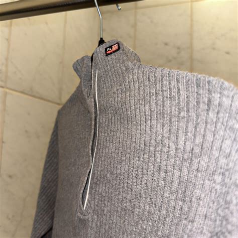 Grey polo sweater - Depop