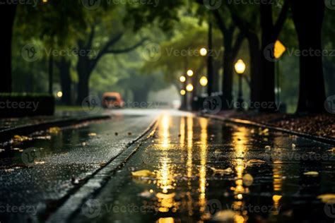 Drizzle Rainy day in autumn background and wallpaper. Generative AI ...