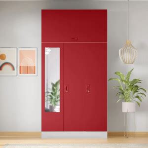 Godrej Interio Slimline 7 Shelves, With OHU, 1 Locker, M2 Mirror Metal ...