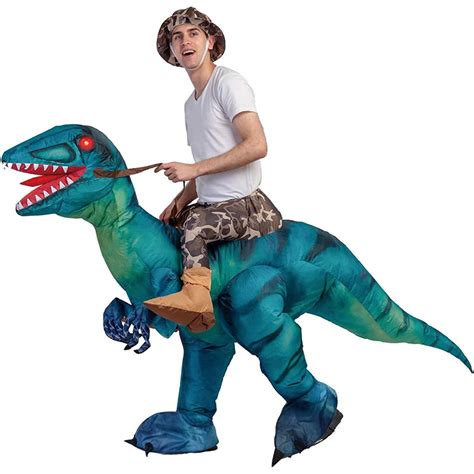 GOOSH 63 inch Inflatable Dinosaur Costume Adult Dinosaur Costumes, Blow ...