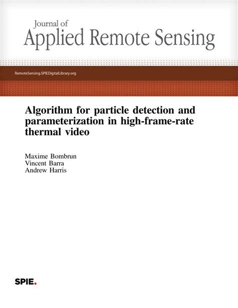 Image result for Particle Motion Detection Algorithm