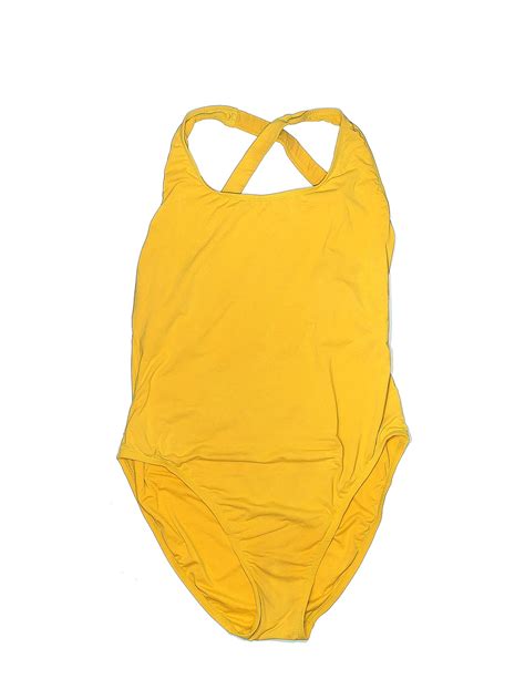 Andie Solid Yellow One Piece Swimsuit Size XXL - 64% off | ThredUp