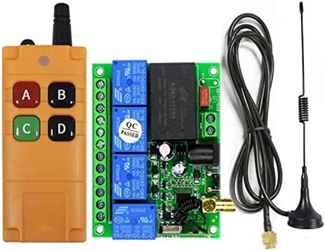 Kaleinavi DC 12V 24V 36V 4 Channels RF Wireless Remote Control Switch ...