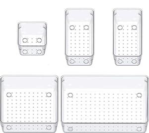 Cazlee Transparent Dressing Table Organizer/Tray for Drawers/Organizer ...