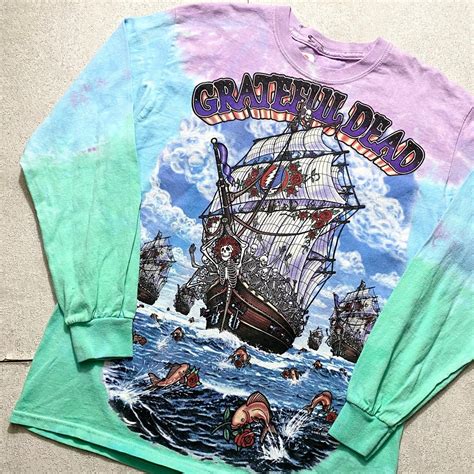 old GRATEFUL DEAD tie dye long sleeves music tee “ship of fools” | NOIR ...
