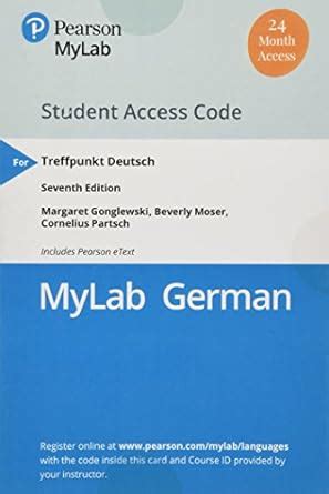 Buy Treffpunkt Deutsch Mylab German Access Code: Includes Pearson Etext ...