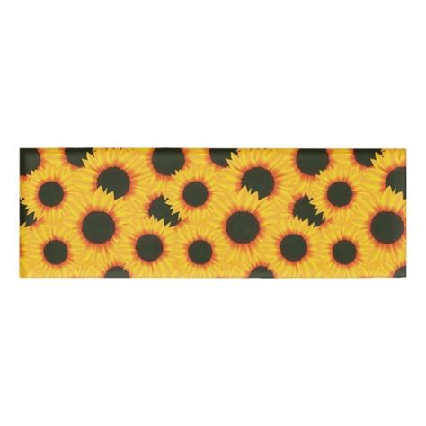 Summery sunflowers name tag Custom nametags #teacher #tutor #business # ...