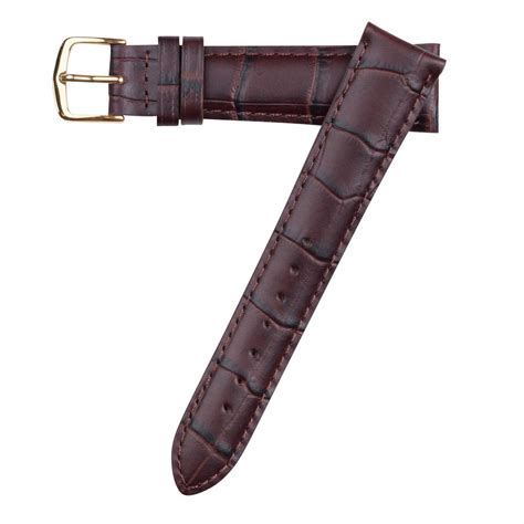 Hadley Roma Alligator Grain 16mm Brown Italian Calfskin Watch Band ...