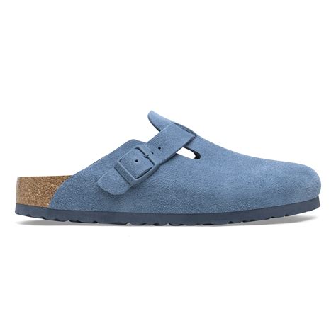 Boston Soft Footbed Suede Leather Elemental Blue | BIRKENSTOCK