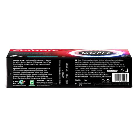 Colgate Visible White O2 Whitening Aromatic Mint Toothpaste, 50 gm ...