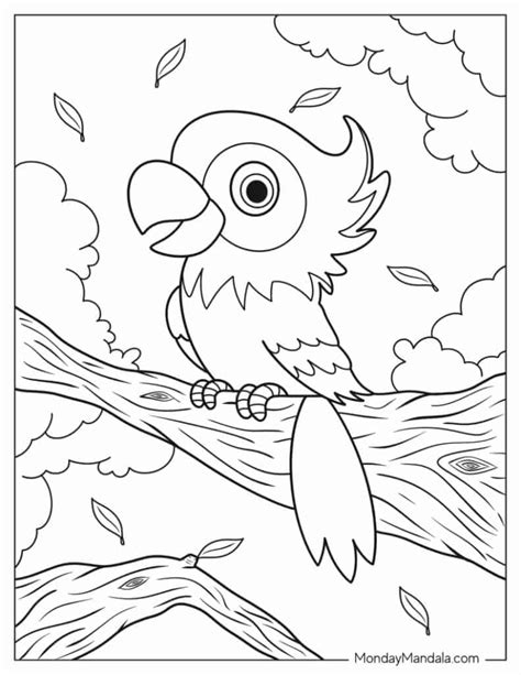 Image result for Parrot Coloring Pages
