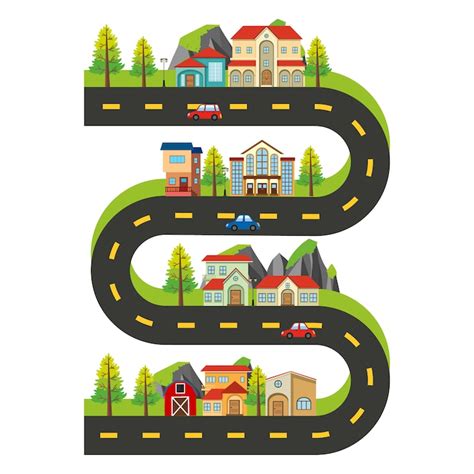 Cartoon road map Images - Free Download on Freepik
