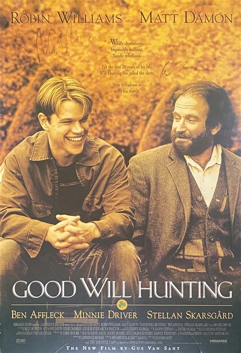 Lot Detail - Robin Williams & Matt Damon Signed 27" x 40" Good Will ...